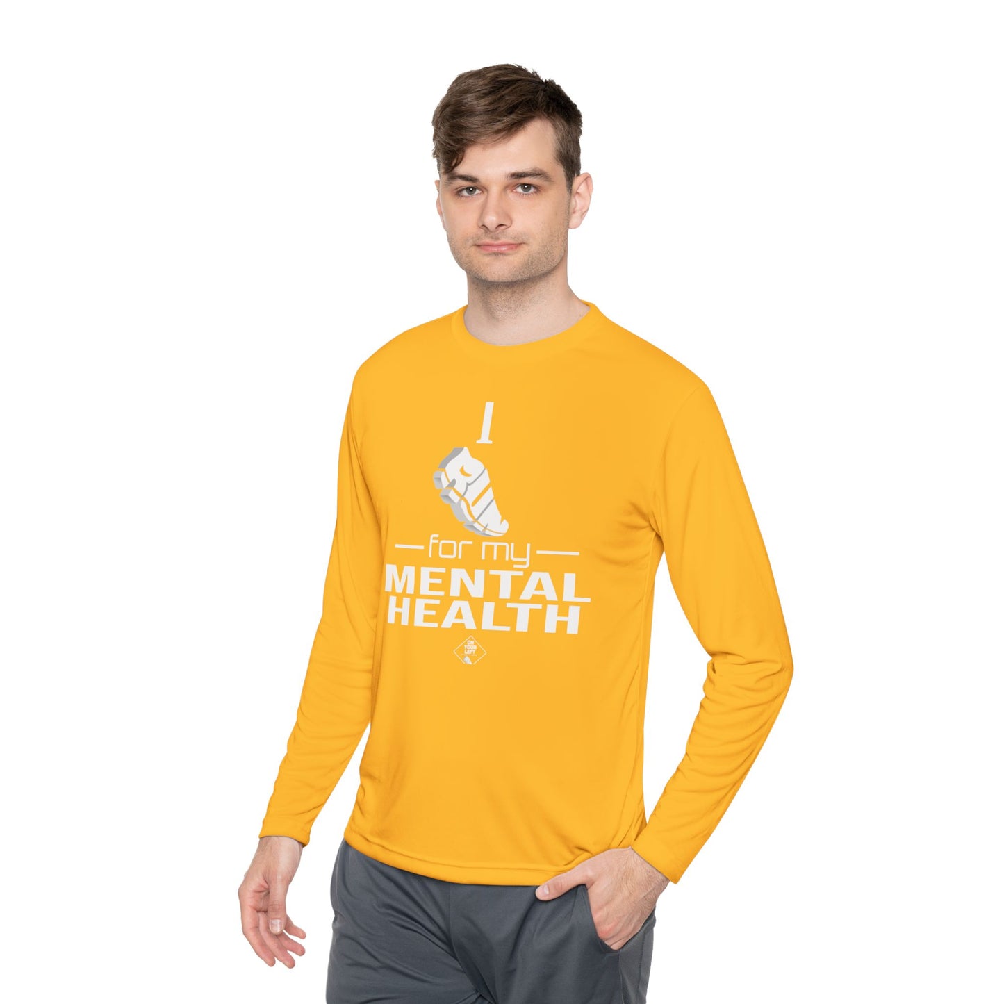 Unisex Jersey Long Sleeve Tee: I Run for my Mental Health