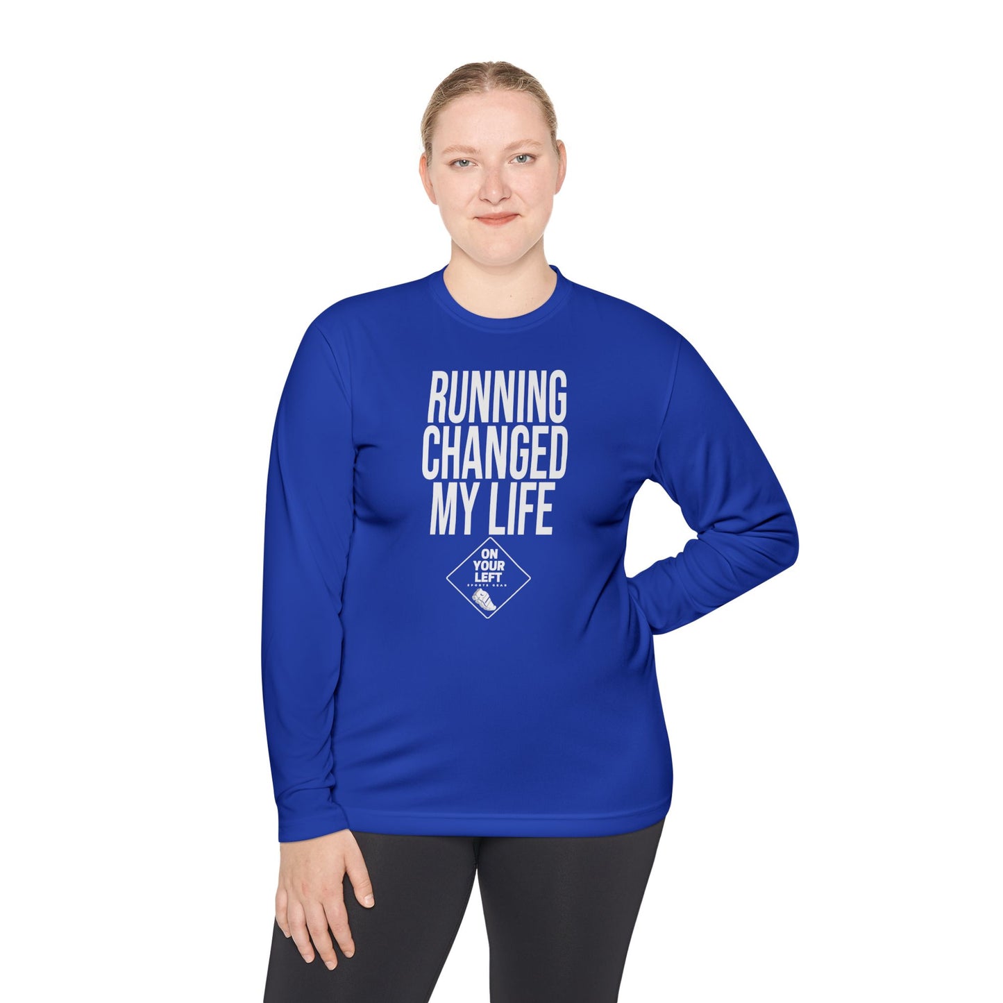 Unisex Jersey Long Sleeve Tee: RUNNING CHANGED MY LIFE