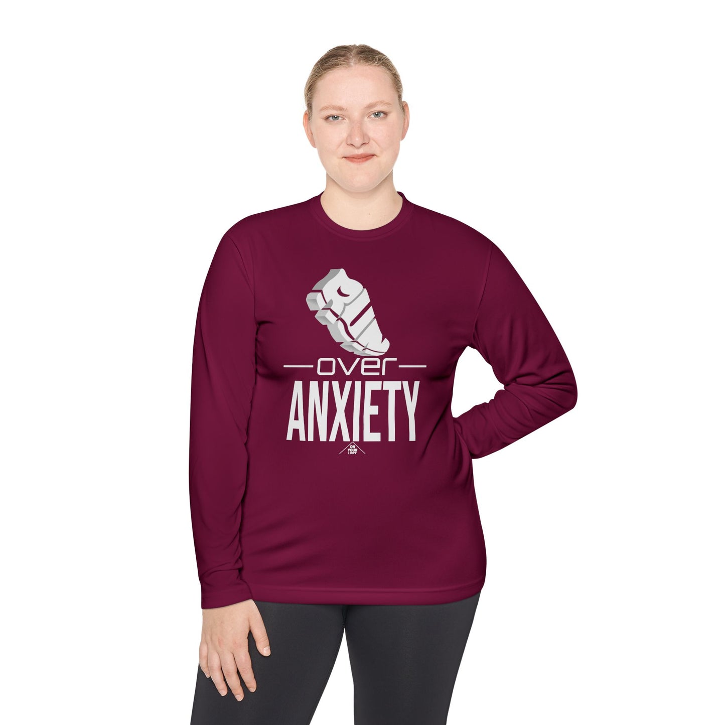 Unisex Jersey Long Sleeve Tee: RUN over Anxiety