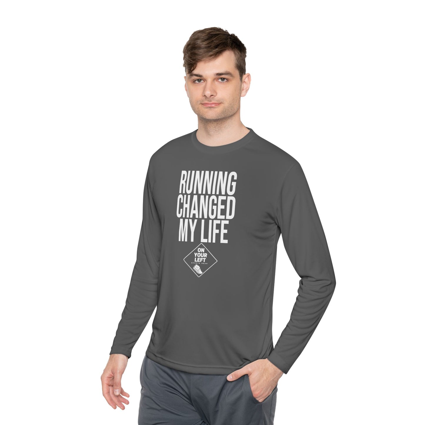 Unisex Jersey Long Sleeve Tee: RUNNING CHANGED MY LIFE