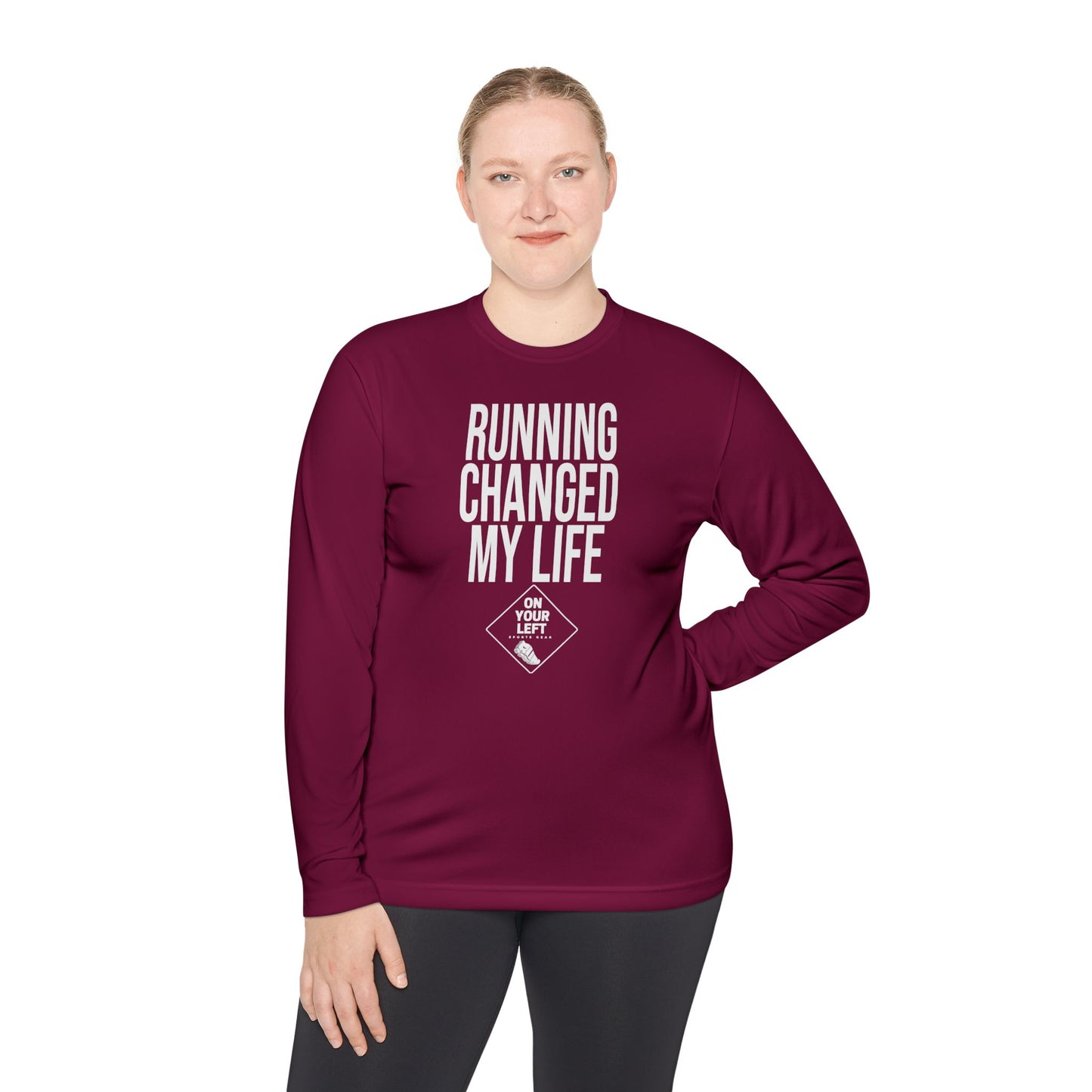 Unisex Jersey Long Sleeve Tee: RUNNING CHANGED MY LIFE