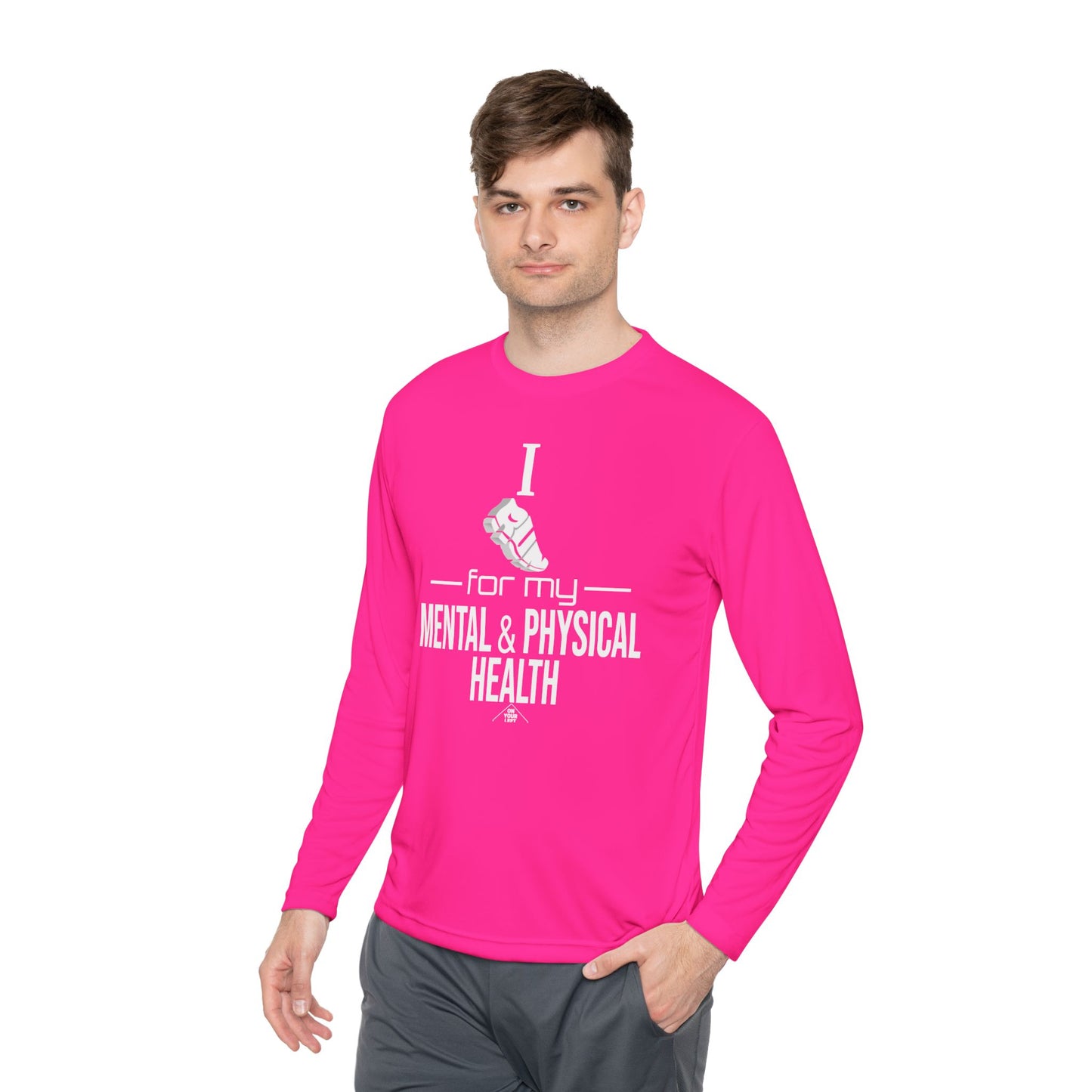 Unisex Jersey Long Sleeve Tee: I Run for my Mental & Physical Health