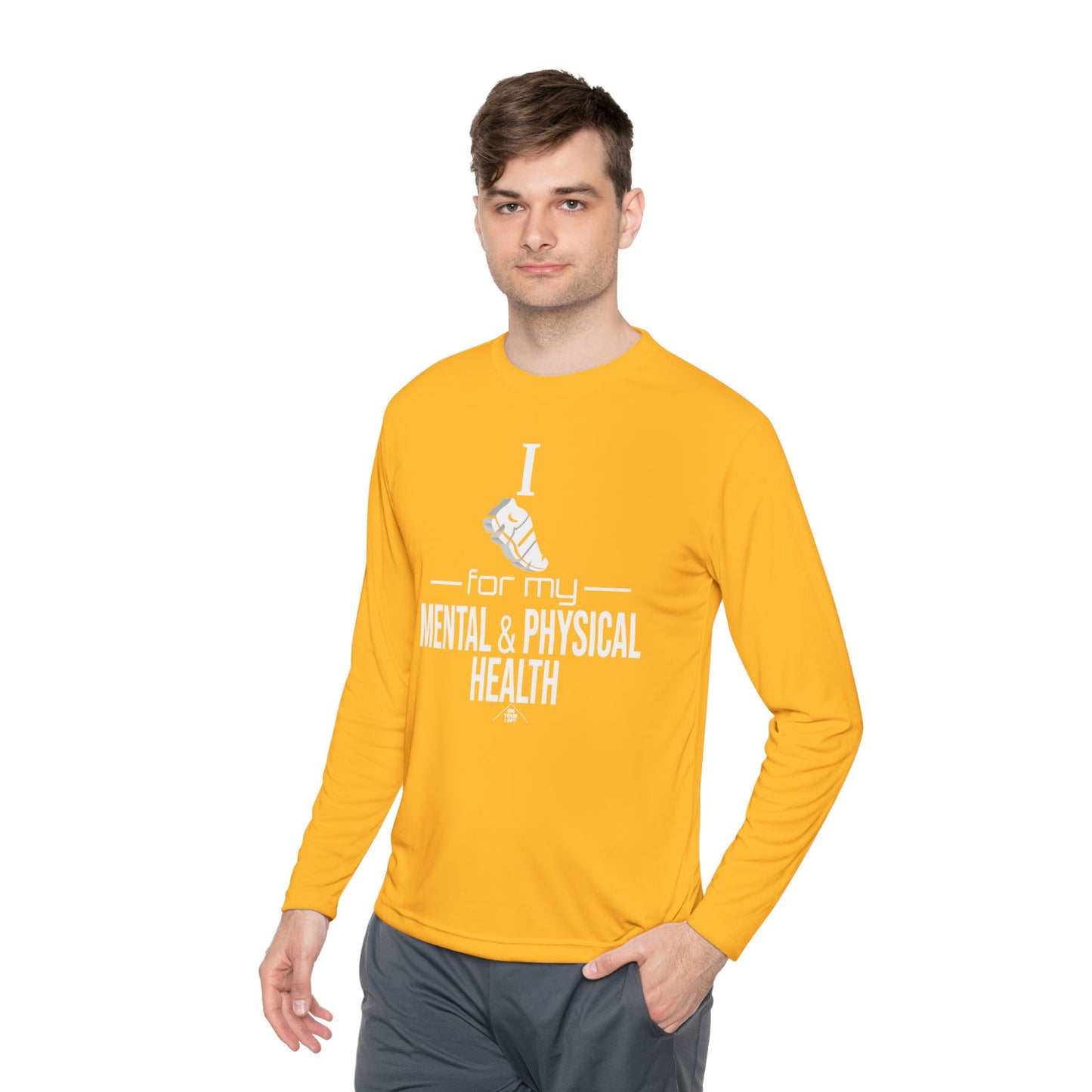 Unisex Jersey Long Sleeve Tee: I Run for my Mental & Physical Health