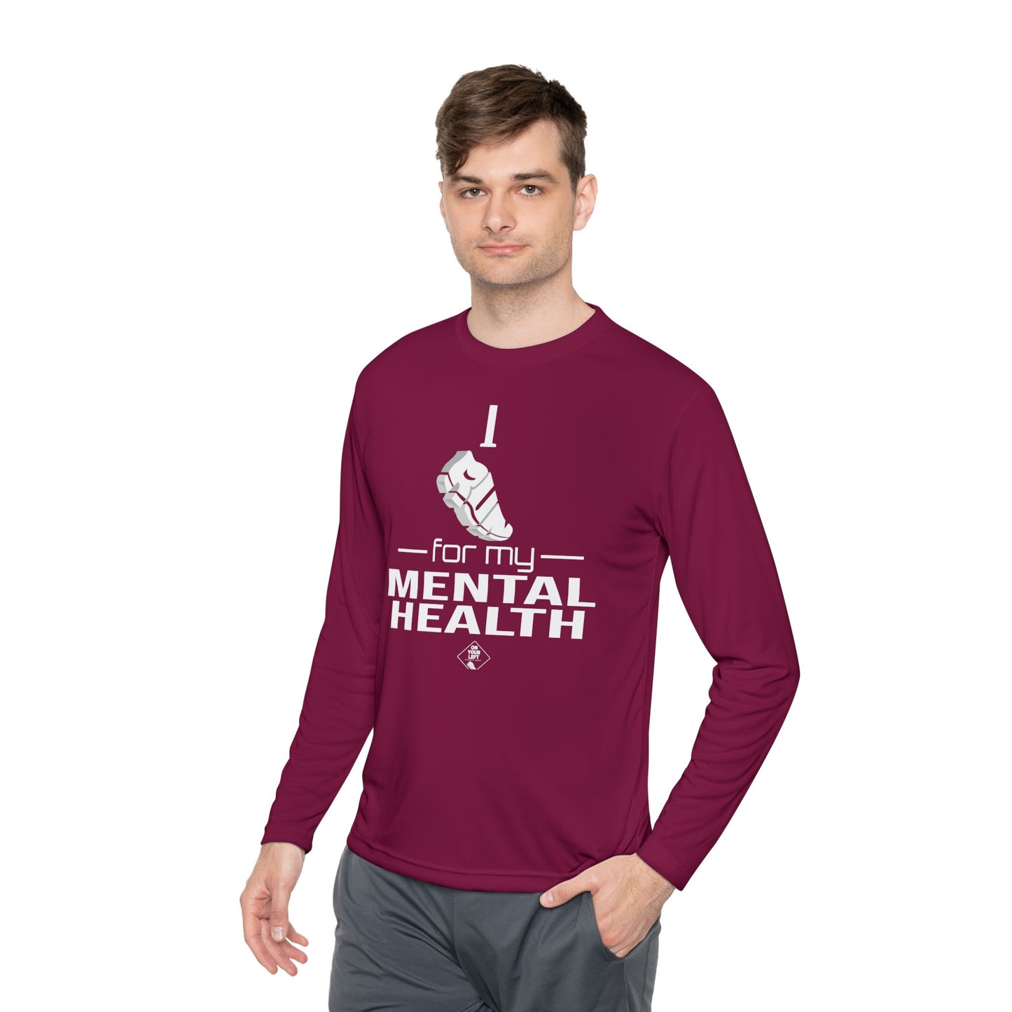 Unisex Jersey Long Sleeve Tee: I Run for my Mental Health