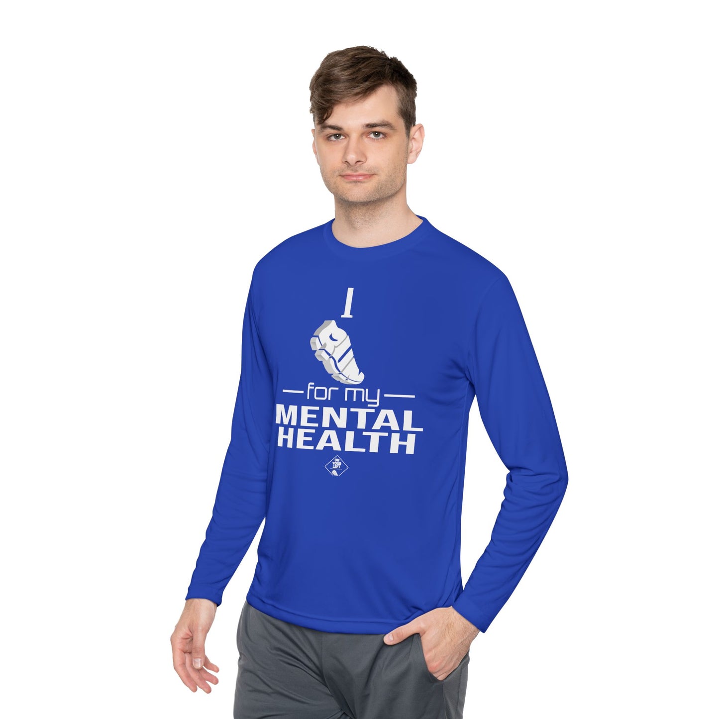 Unisex Jersey Long Sleeve Tee: I Run for my Mental Health