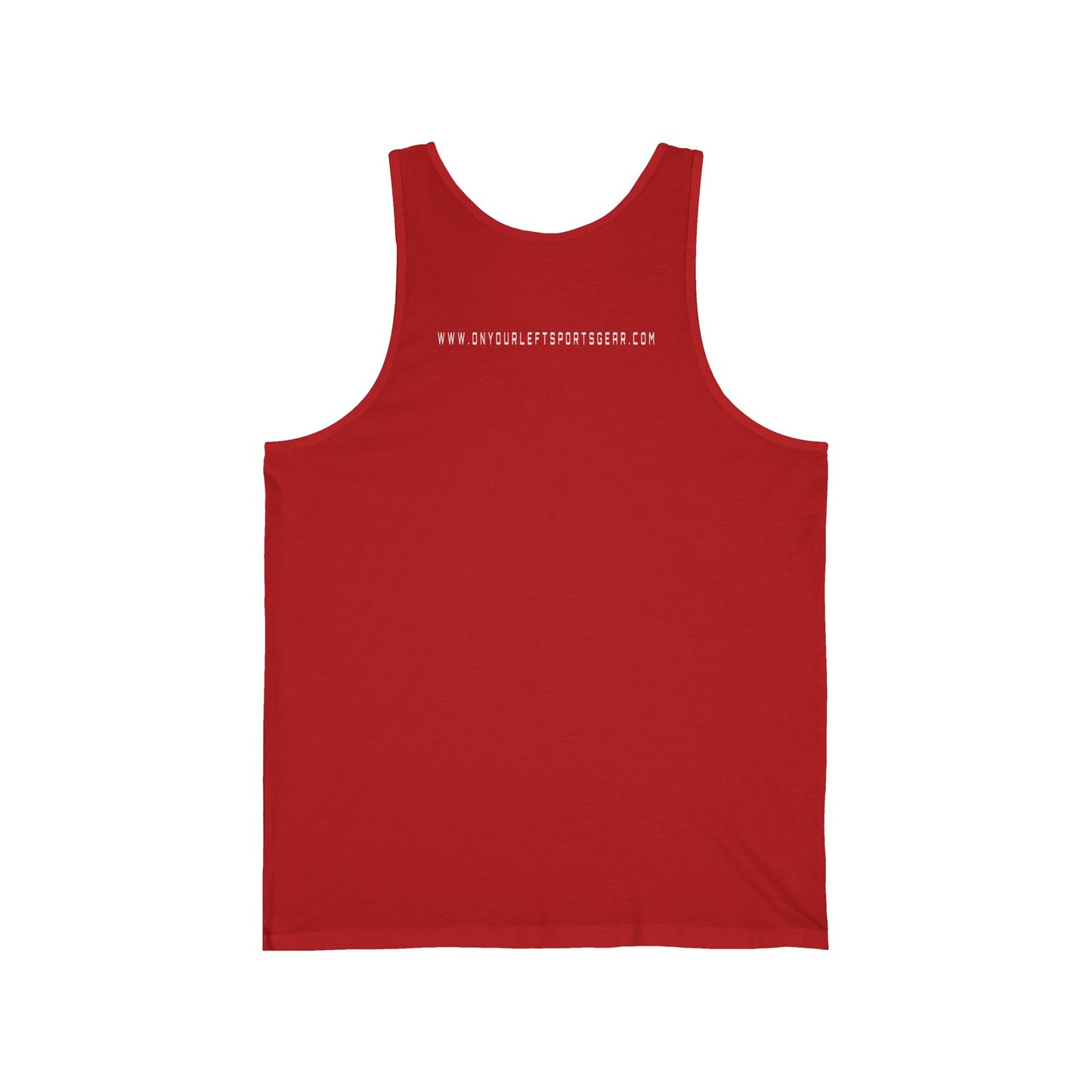 Unisex Jersey Tank - "On Your Left" Motivational Workout Top