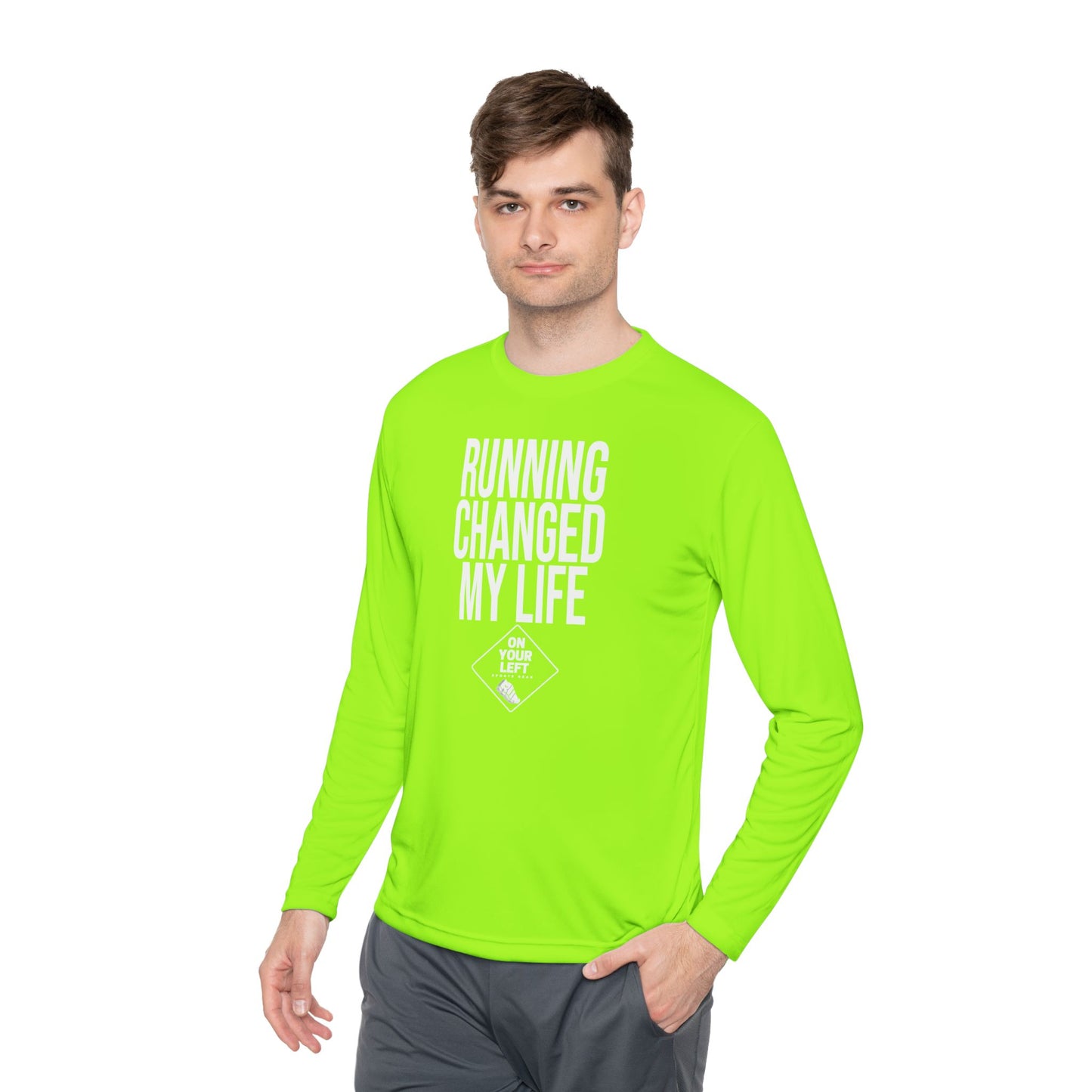 Unisex Jersey Long Sleeve Tee: RUNNING CHANGED MY LIFE
