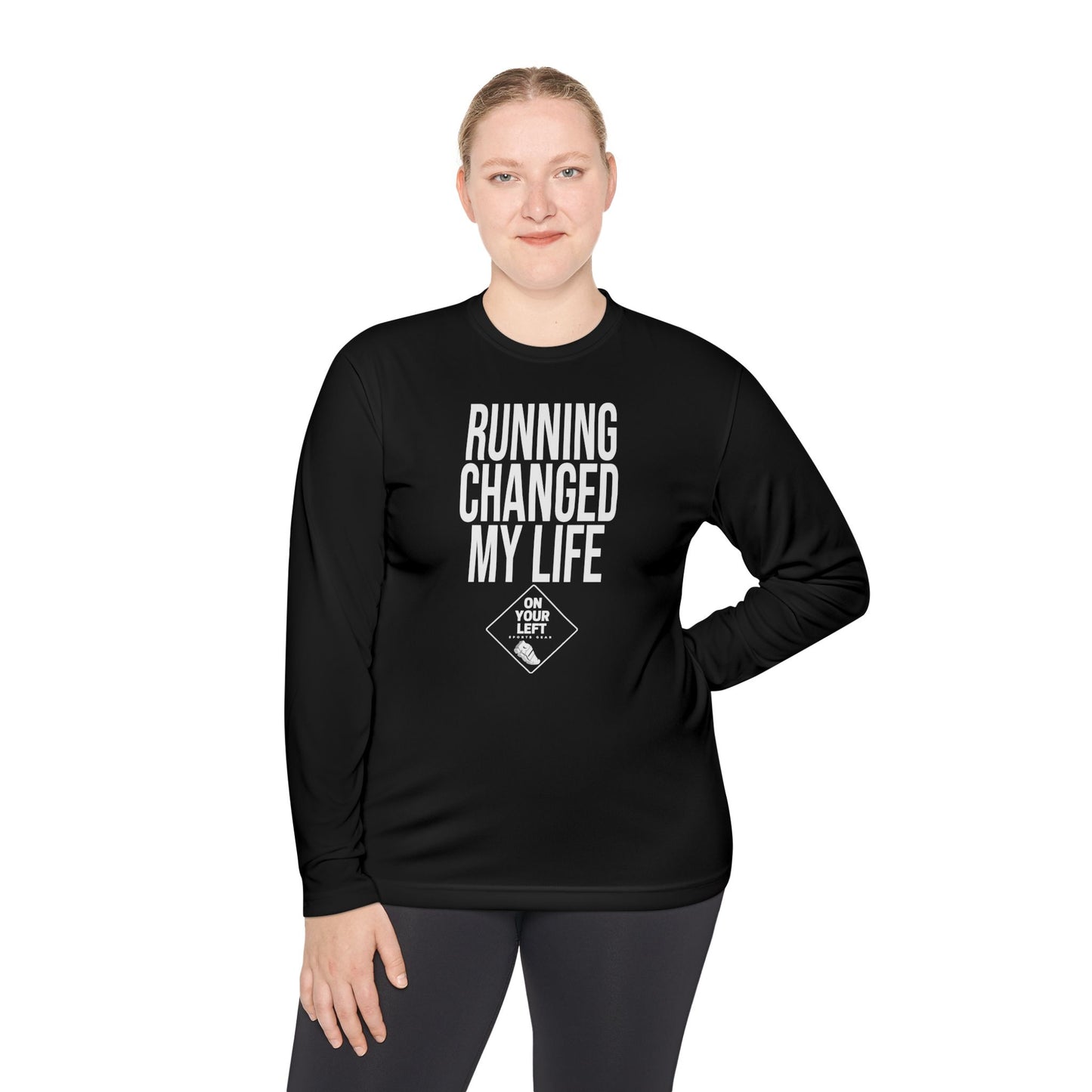 Unisex Jersey Long Sleeve Tee: RUNNING CHANGED MY LIFE