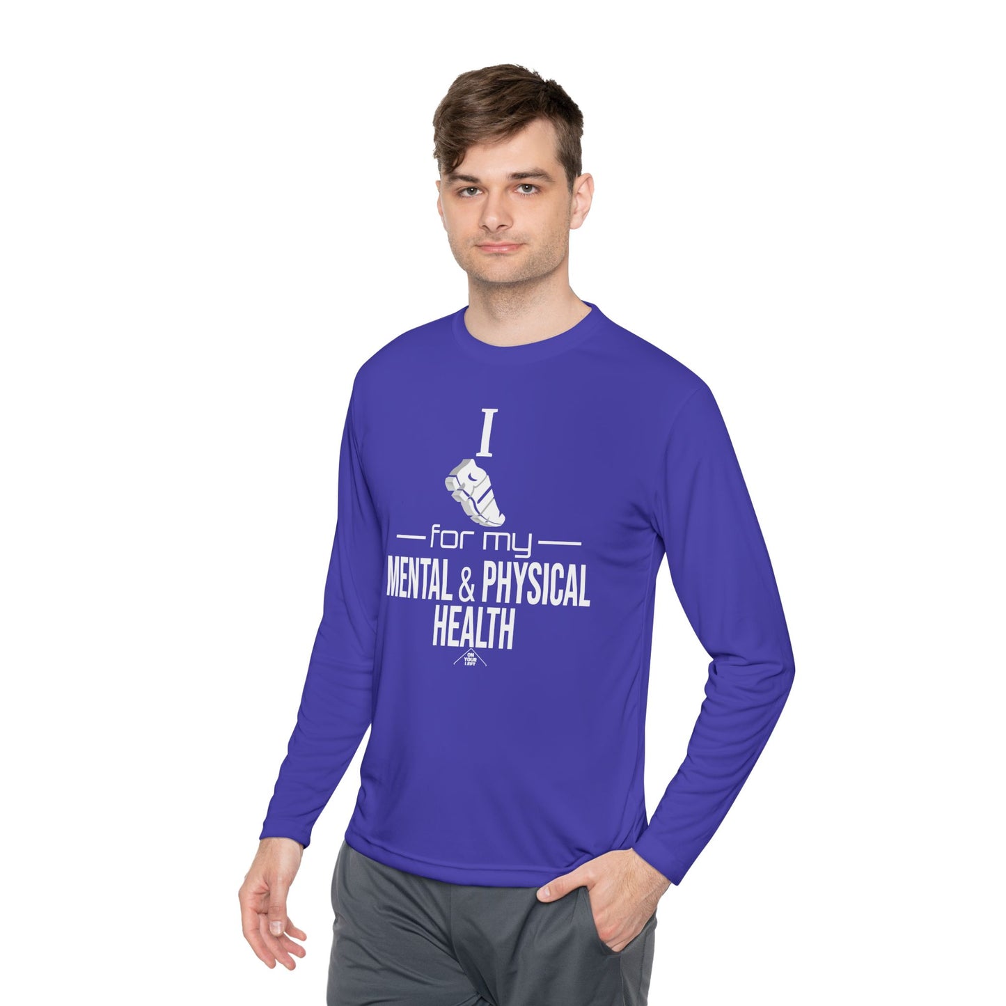 Unisex Jersey Long Sleeve Tee: I Run for my Mental & Physical Health