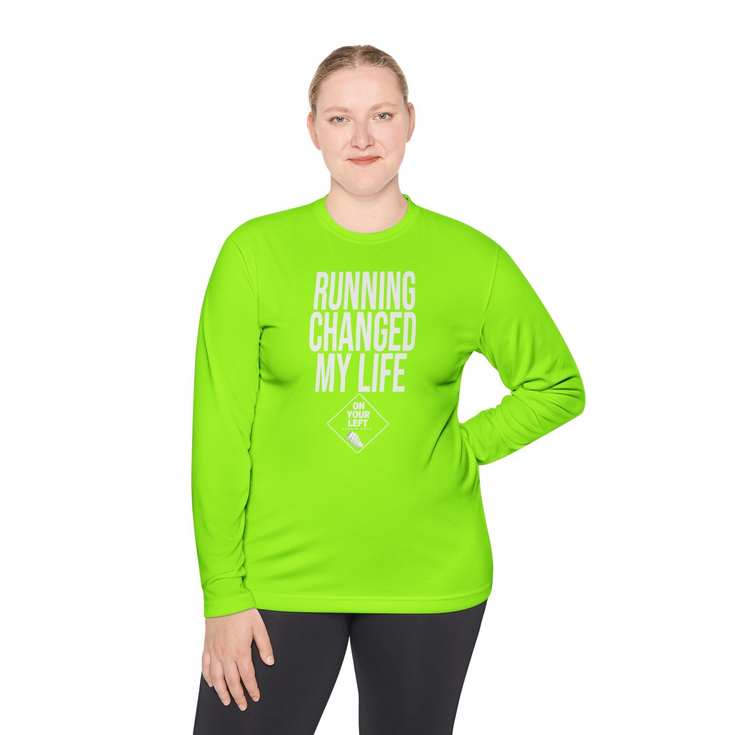Unisex Jersey Long Sleeve Tee: RUNNING CHANGED MY LIFE