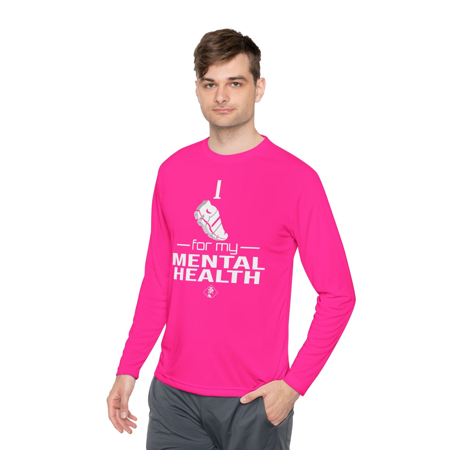 Unisex Jersey Long Sleeve Tee: I Run for my Mental Health