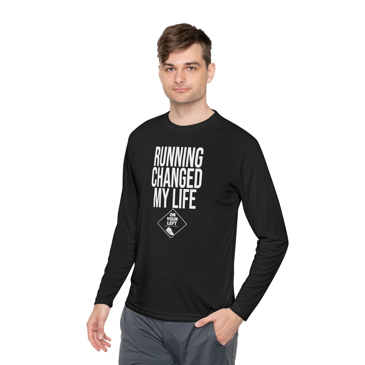 Unisex Jersey Long Sleeve Tee: RUNNING CHANGED MY LIFE