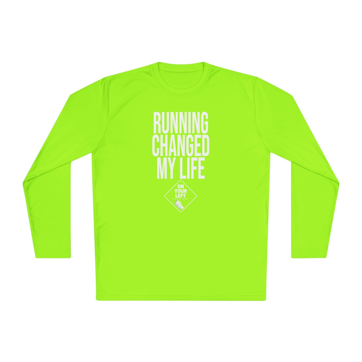 Unisex Jersey Long Sleeve Tee: RUNNING CHANGED MY LIFE