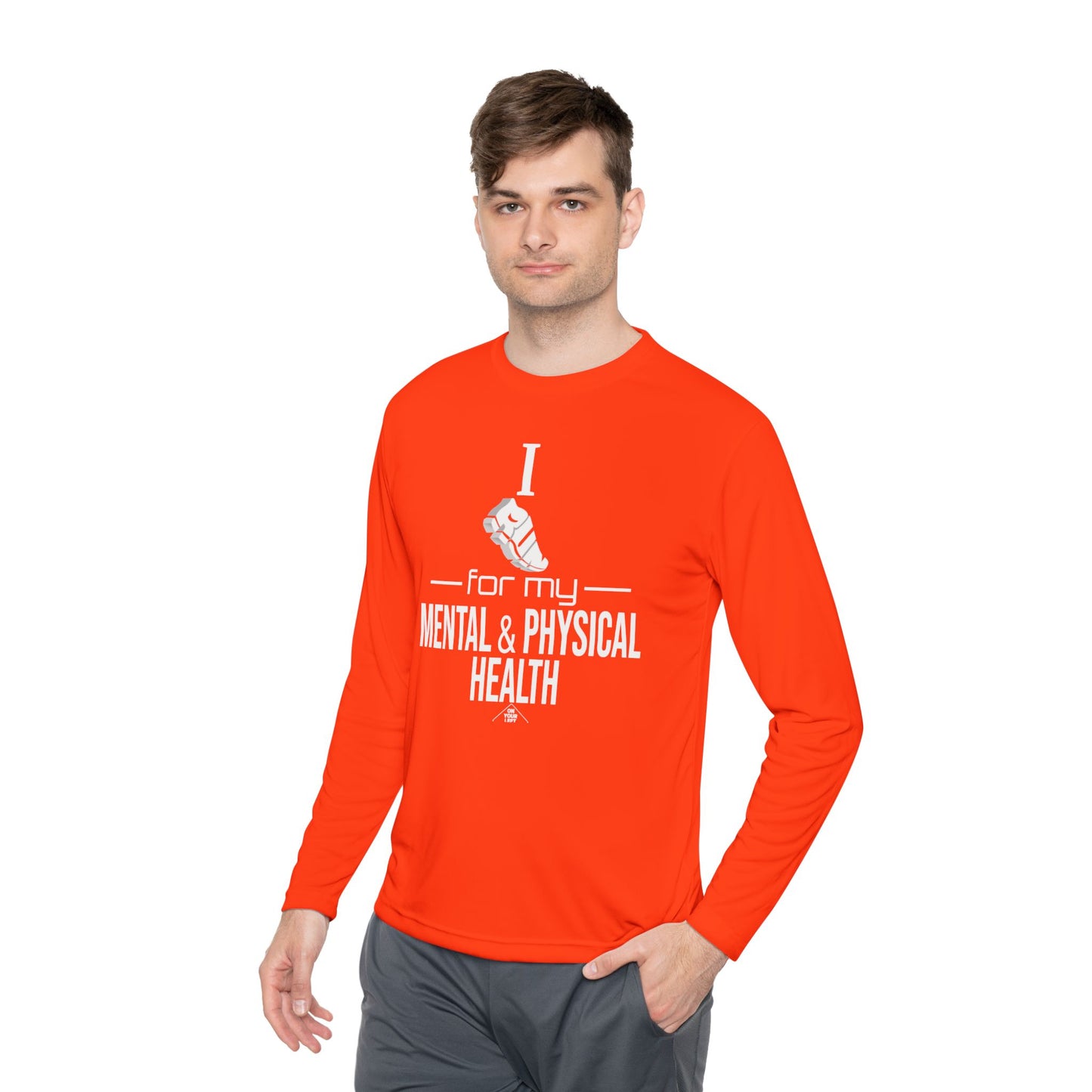 Unisex Jersey Long Sleeve Tee: I Run for my Mental & Physical Health