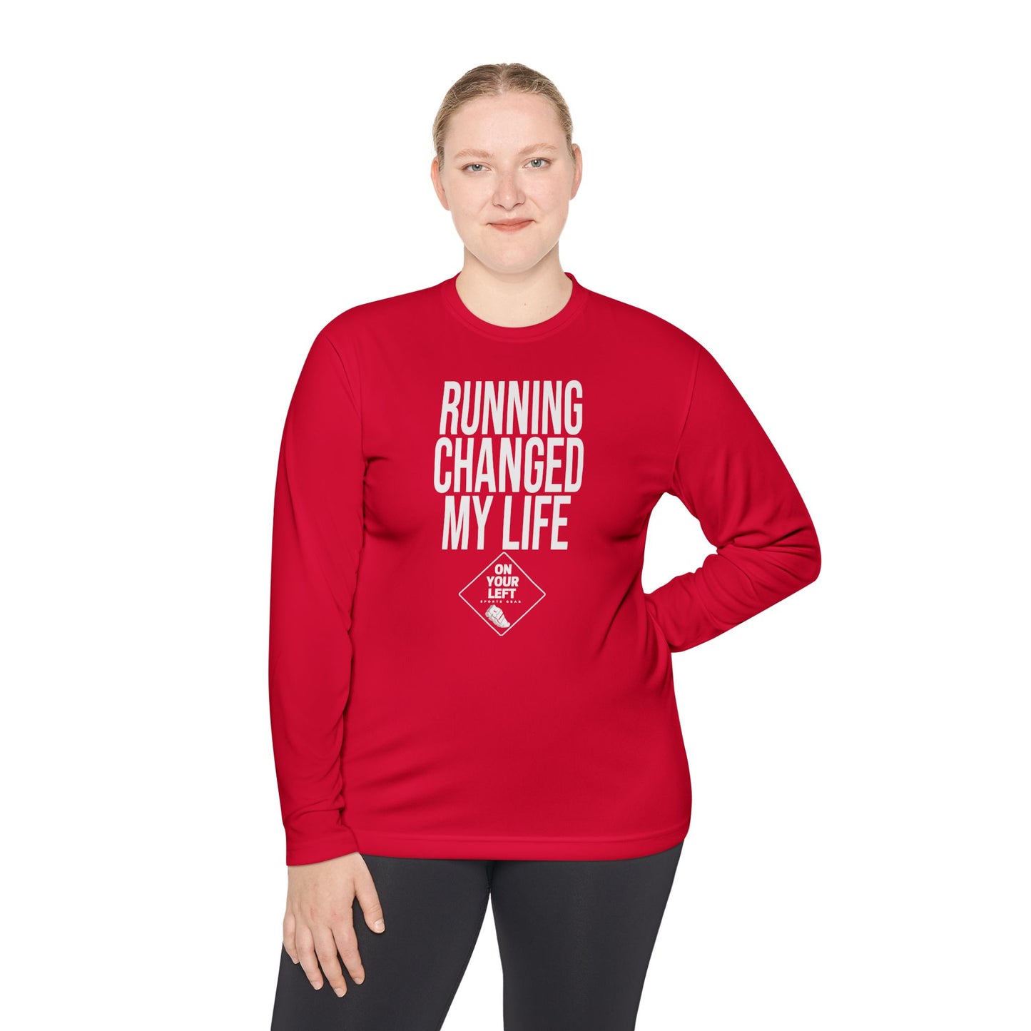 Unisex Jersey Long Sleeve Tee: RUNNING CHANGED MY LIFE