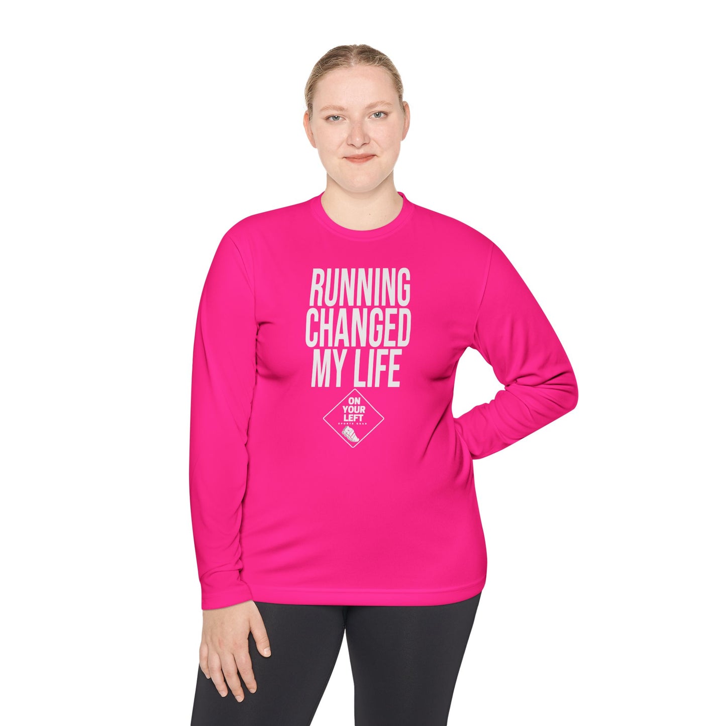 Unisex Jersey Long Sleeve Tee: RUNNING CHANGED MY LIFE