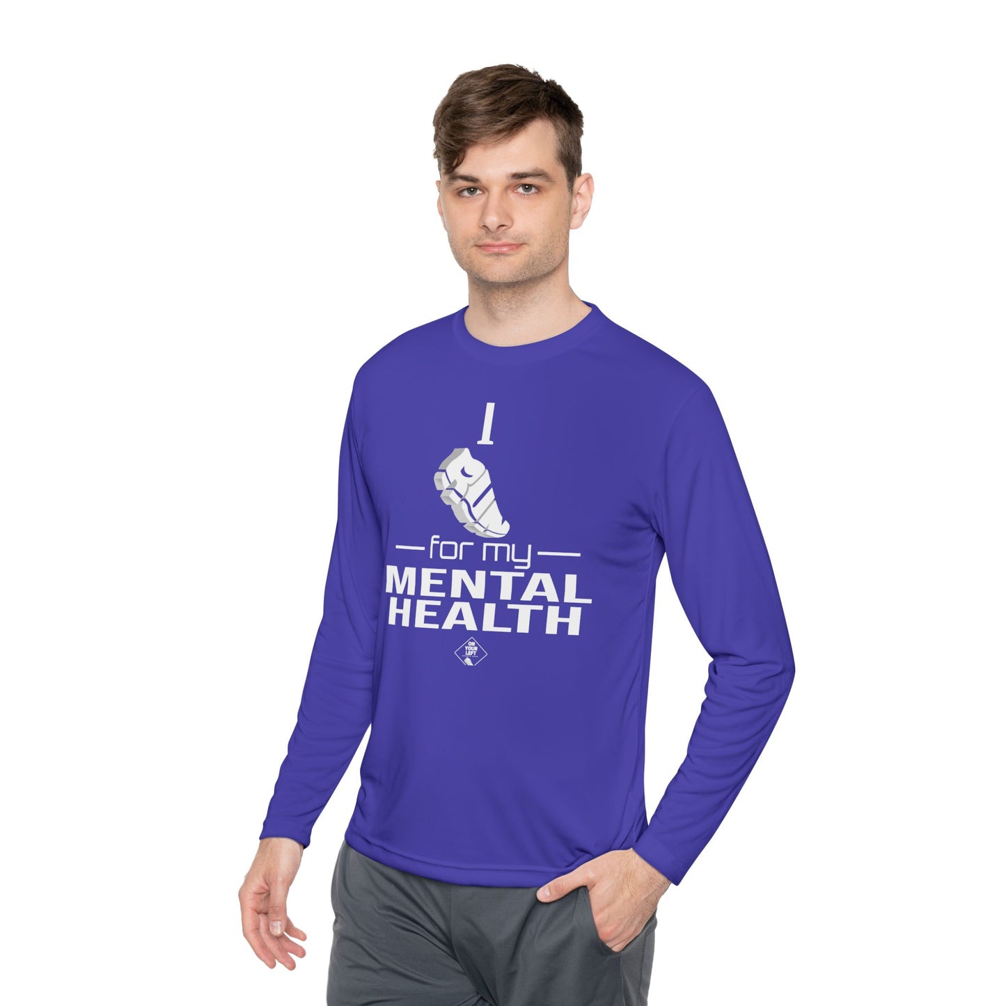Unisex Jersey Long Sleeve Tee: I Run for my Mental Health
