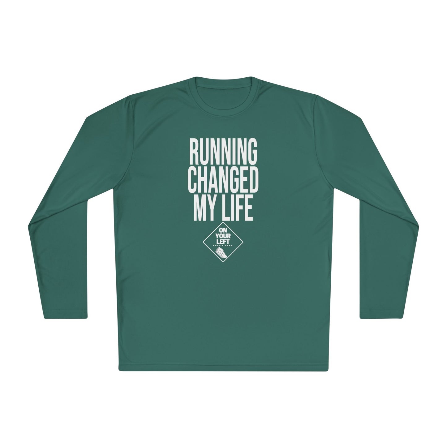 Unisex Jersey Long Sleeve Tee: RUNNING CHANGED MY LIFE