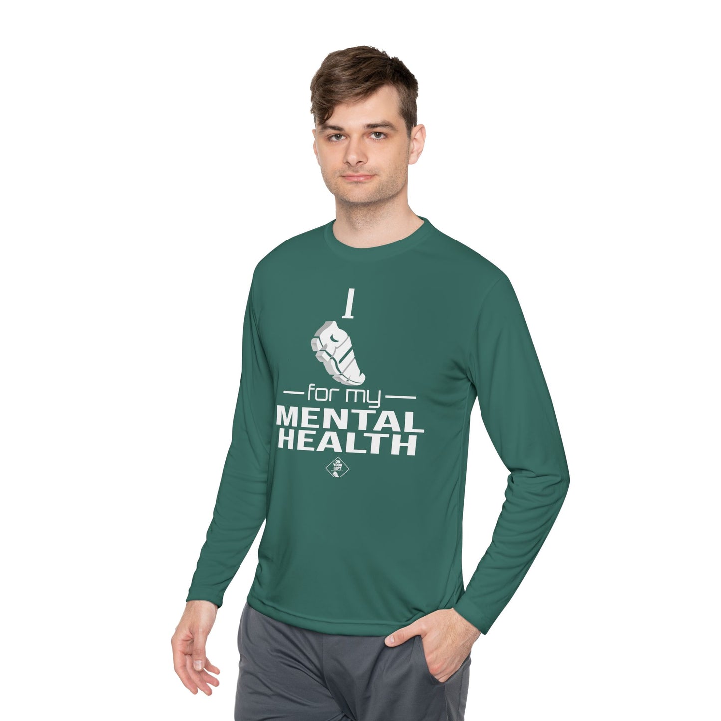Unisex Jersey Long Sleeve Tee: I Run for my Mental Health