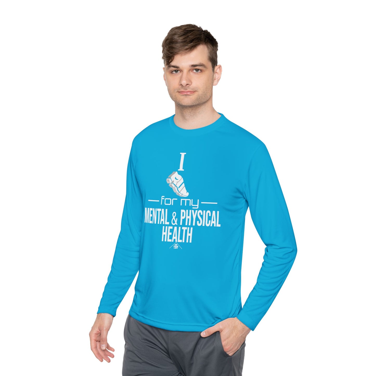 Unisex Jersey Long Sleeve Tee: I Run for my Mental & Physical Health