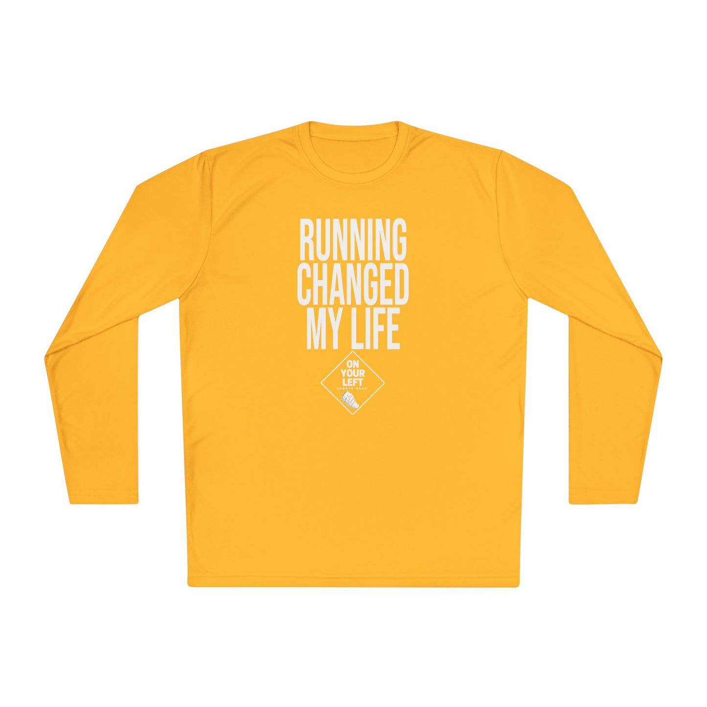 Unisex Jersey Long Sleeve Tee: RUNNING CHANGED MY LIFE