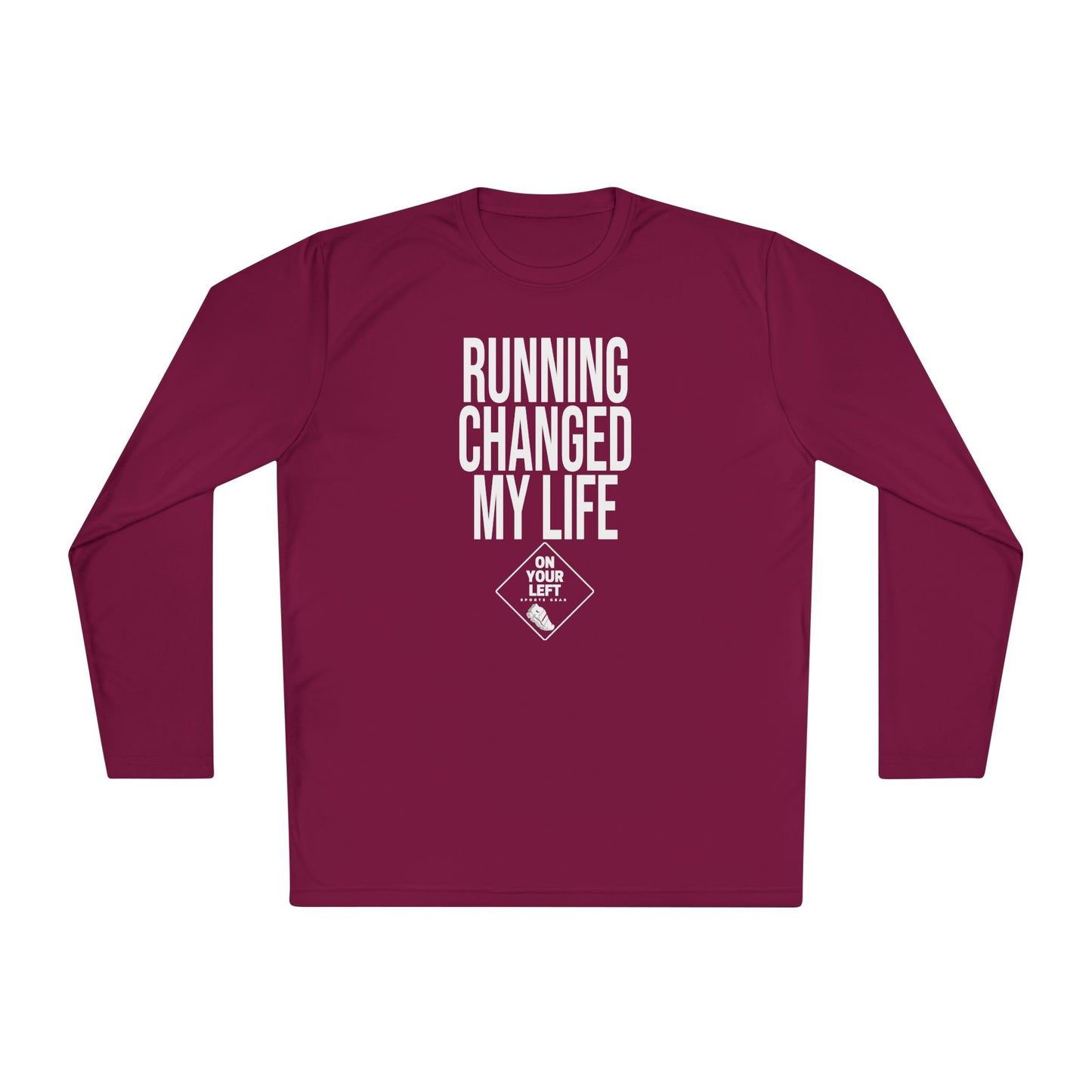 Unisex Jersey Long Sleeve Tee: RUNNING CHANGED MY LIFE