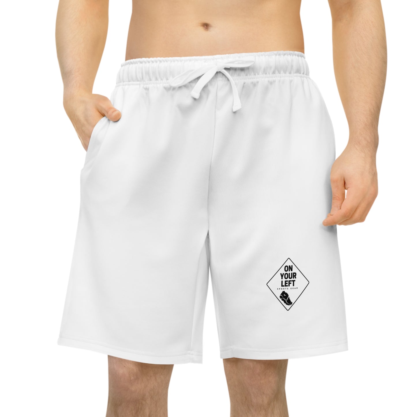 Athletic Long Shorts - 'On Your Left' Performance Gym Wear