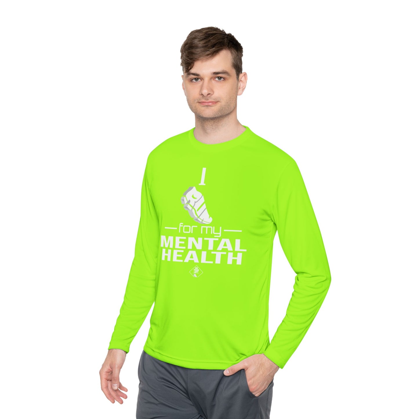 Unisex Jersey Long Sleeve Tee: I Run for my Mental Health