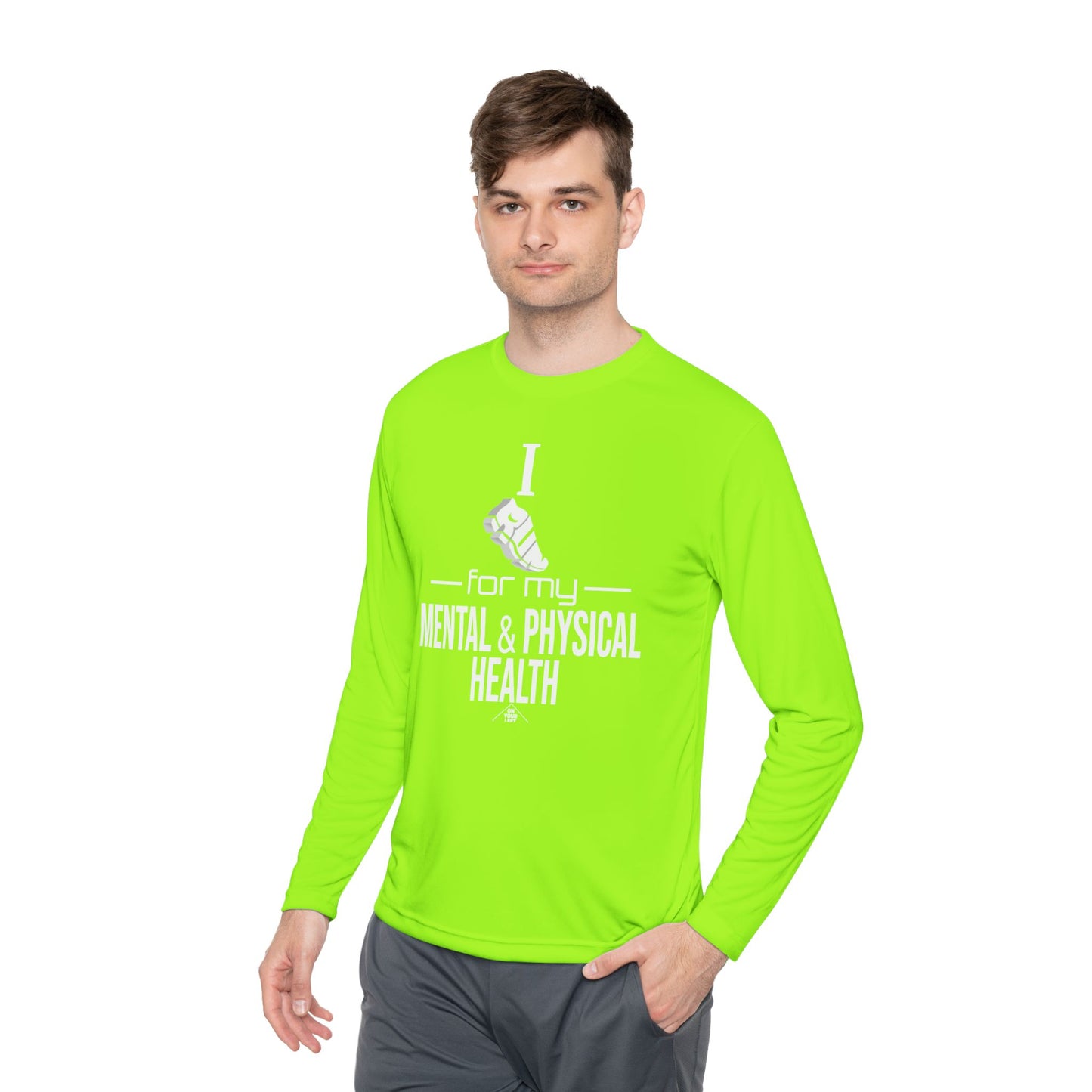 Unisex Jersey Long Sleeve Tee: I Run for my Mental & Physical Health