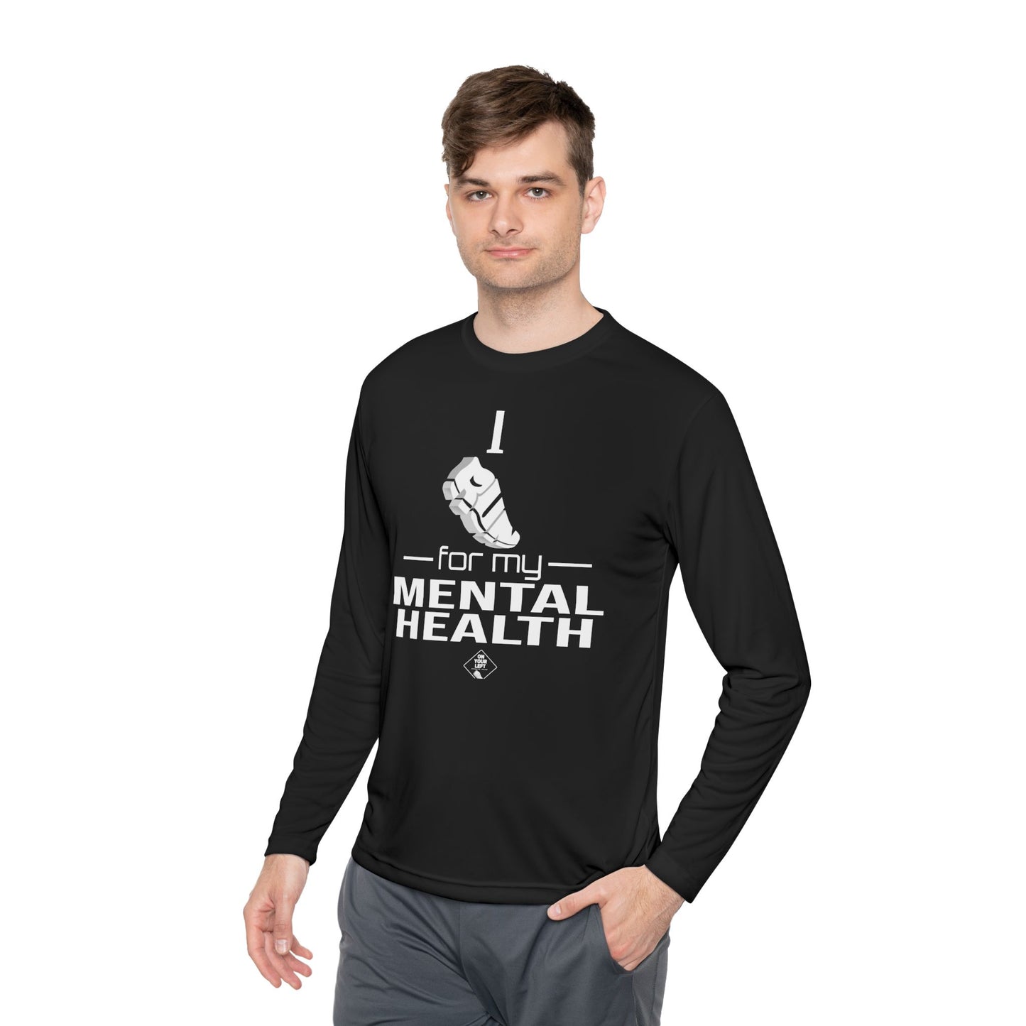 Unisex Jersey Long Sleeve Tee: I Run for my Mental Health