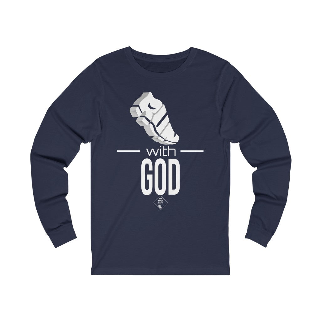 Unisex Jersey Long Sleeve Tee: RUN with GOD