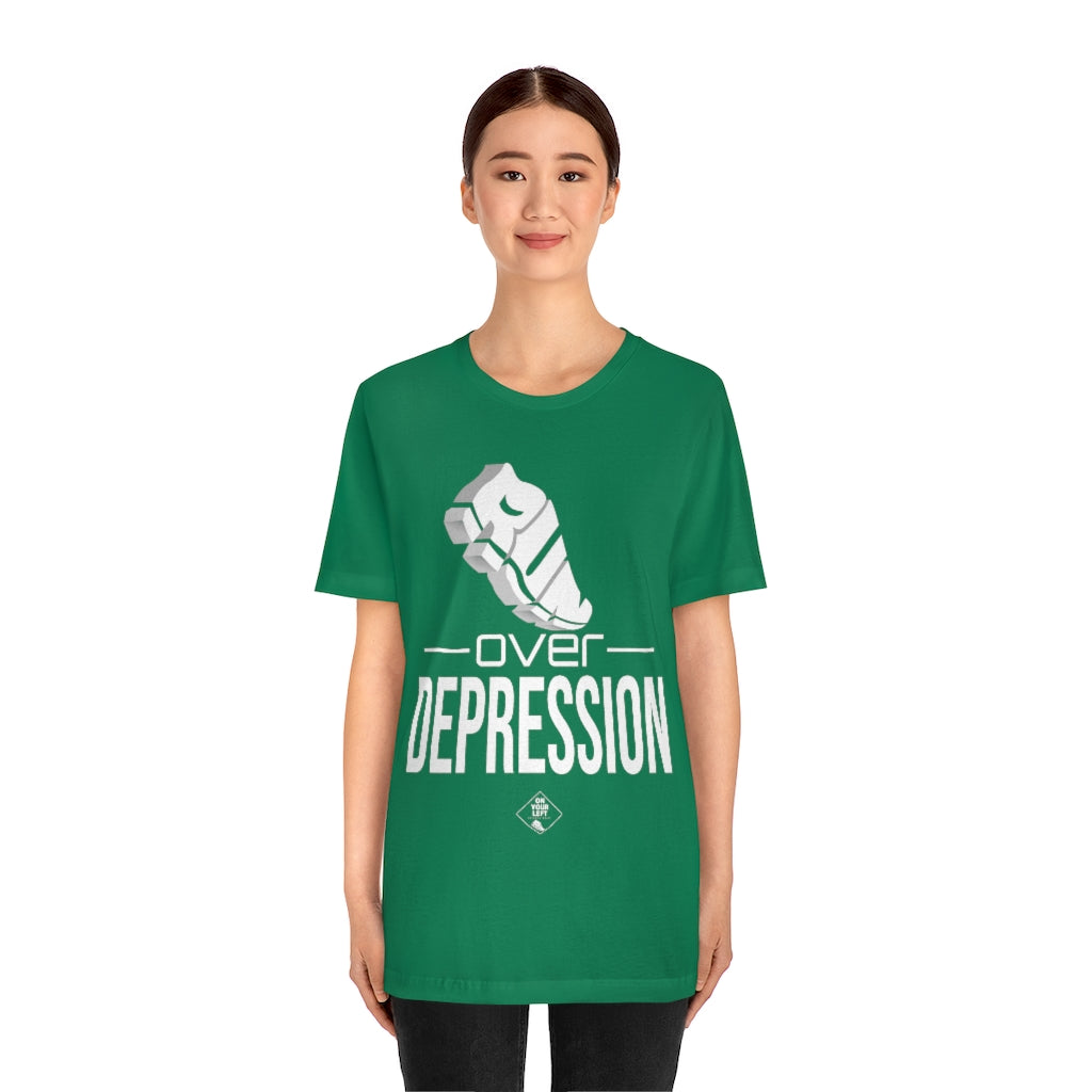 Unisex Jersey Short Sleeve Tee: RUN over Depression