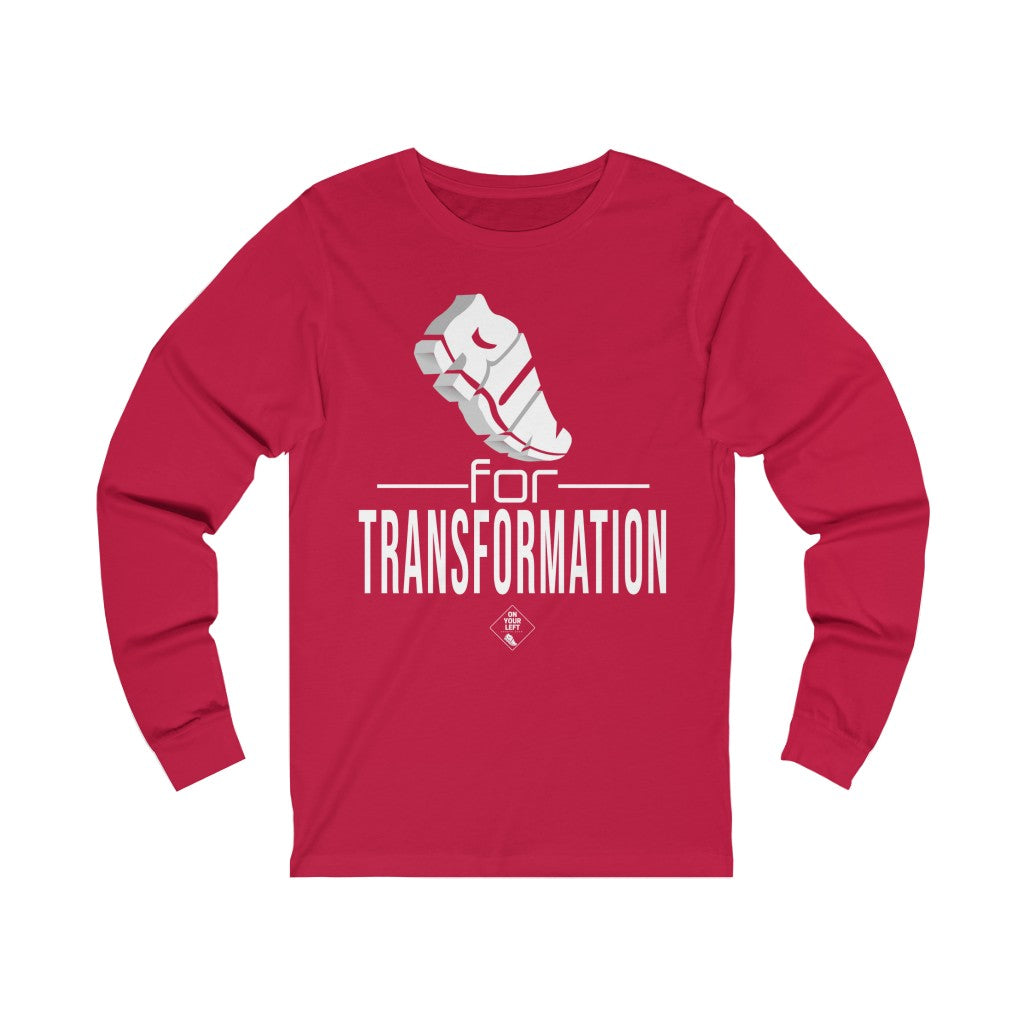 Unisex Jersey Long Sleeve Tee:  RUN for Transformation
