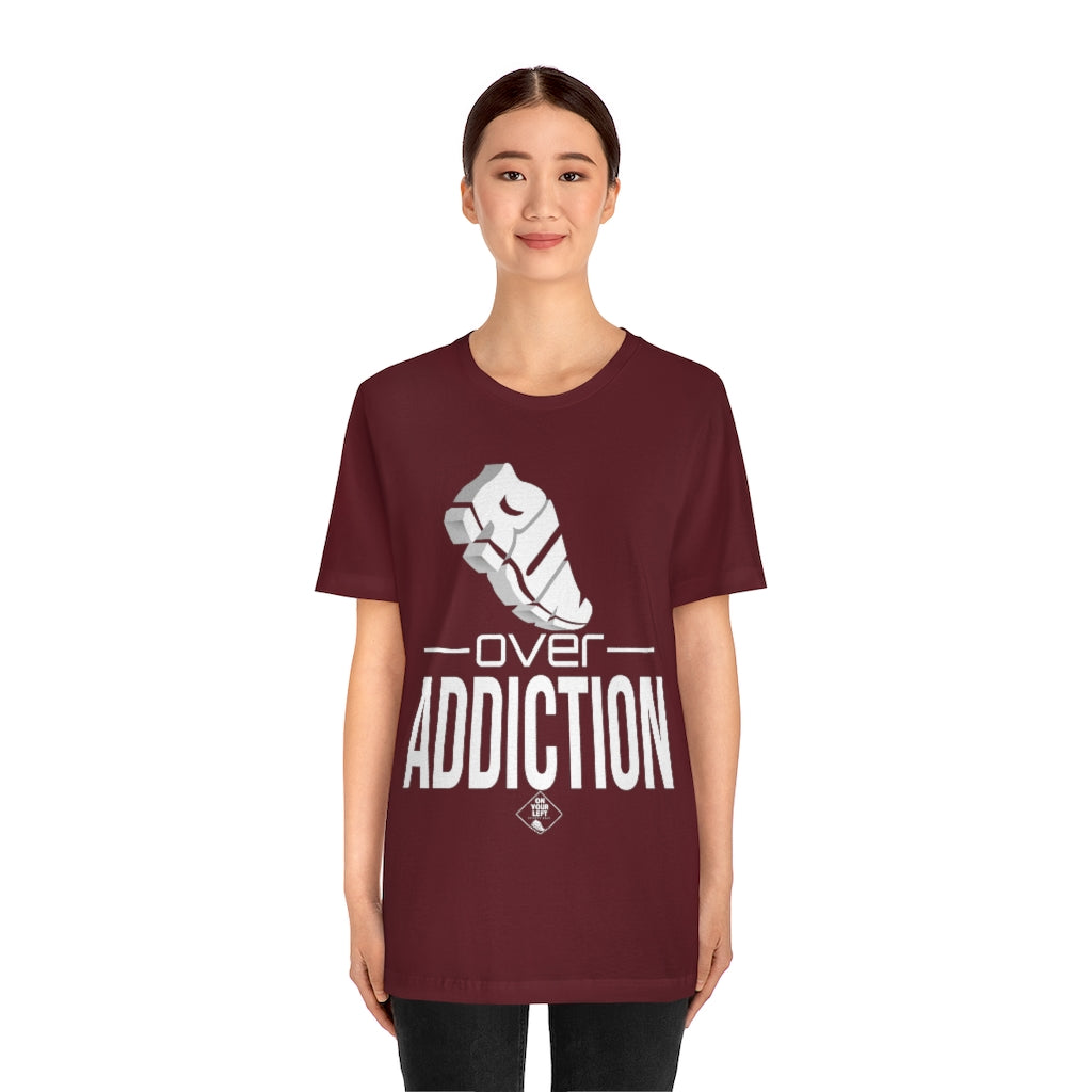 Unisex Jersey Short Sleeve Tee: RUN over Addiction