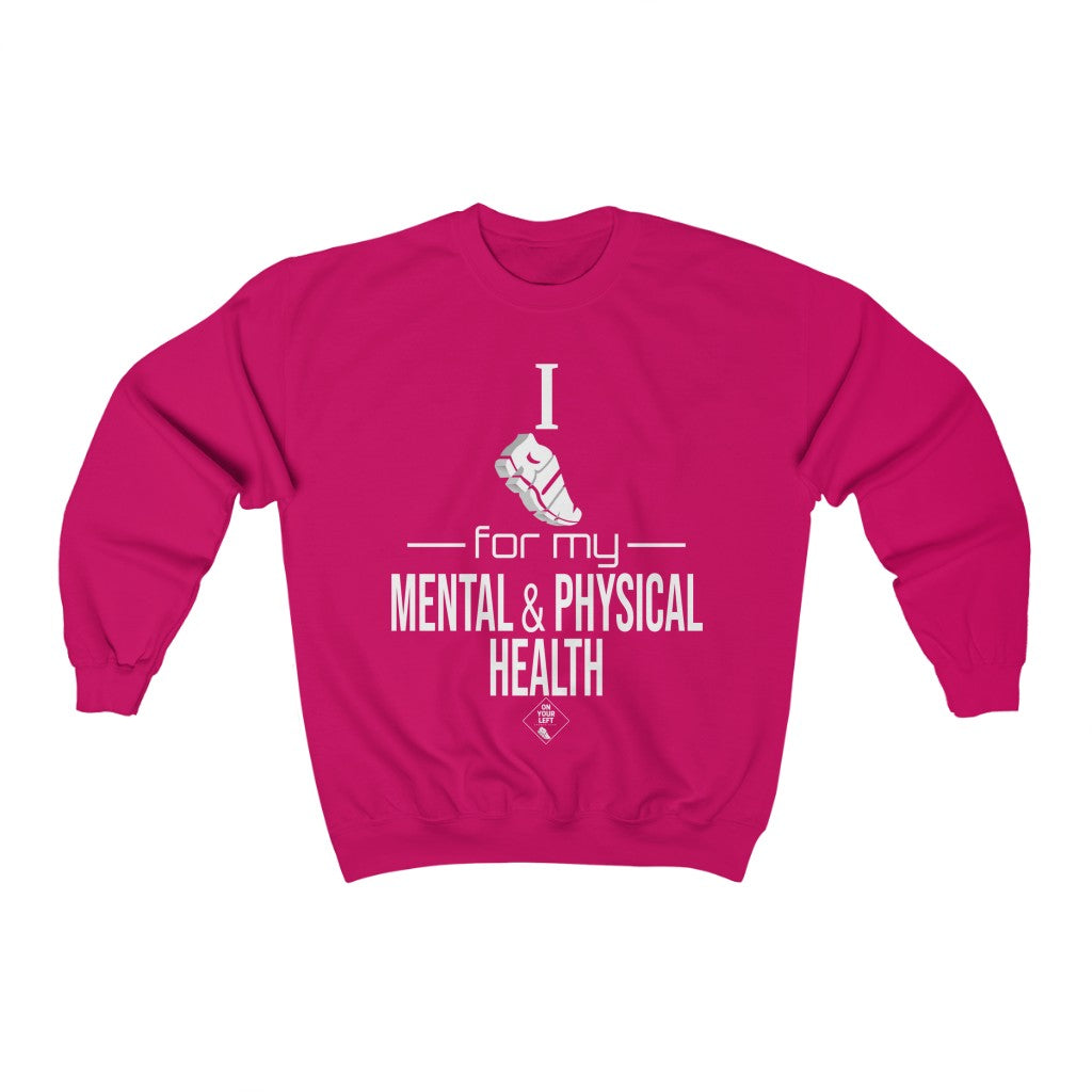 Unisex Heavy Blend™ Crewneck Sweatshirt: I Run for my Mental & Physical Health