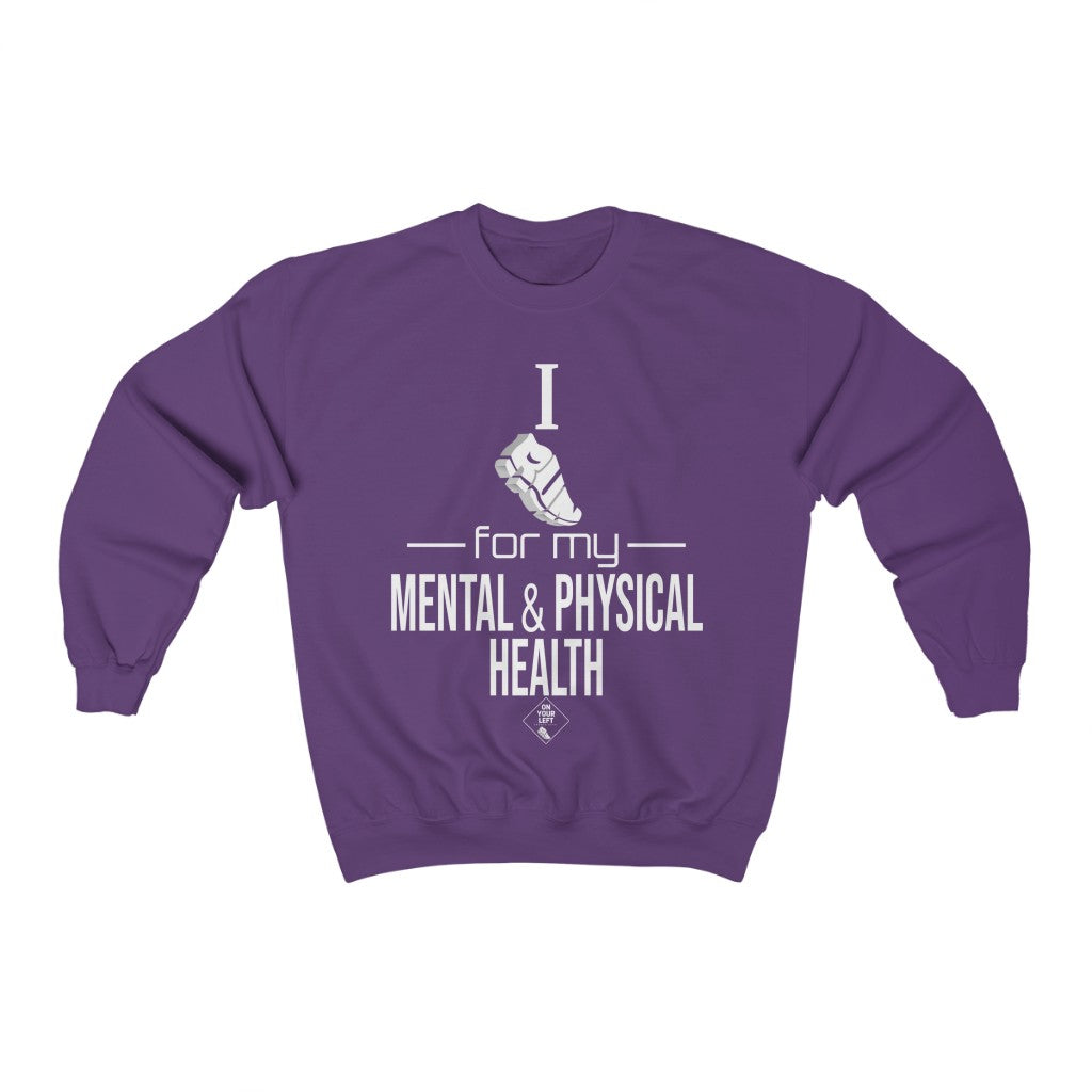 Unisex Heavy Blend™ Crewneck Sweatshirt: I Run for my Mental & Physical Health