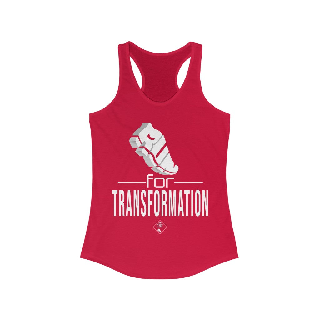Women's Ideal Racerback Tank:  RUN for Transformation