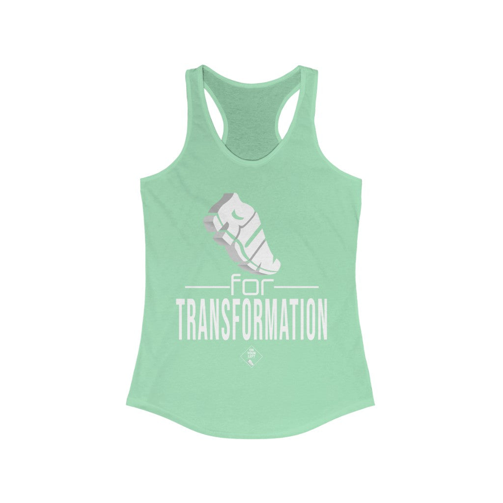 Women's Ideal Racerback Tank:  RUN for Transformation
