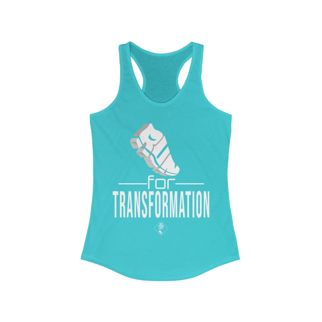 Women's Ideal Racerback Tank:  RUN for Transformation