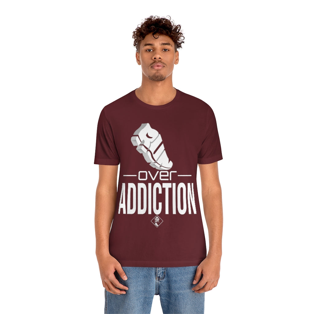 Unisex Jersey Short Sleeve Tee: RUN over Addiction