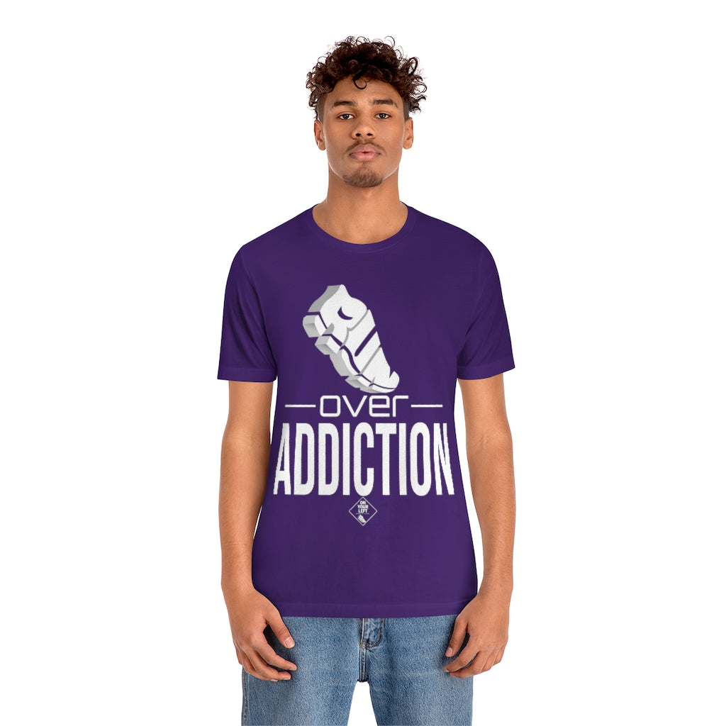 Unisex Jersey Short Sleeve Tee: RUN over Addiction