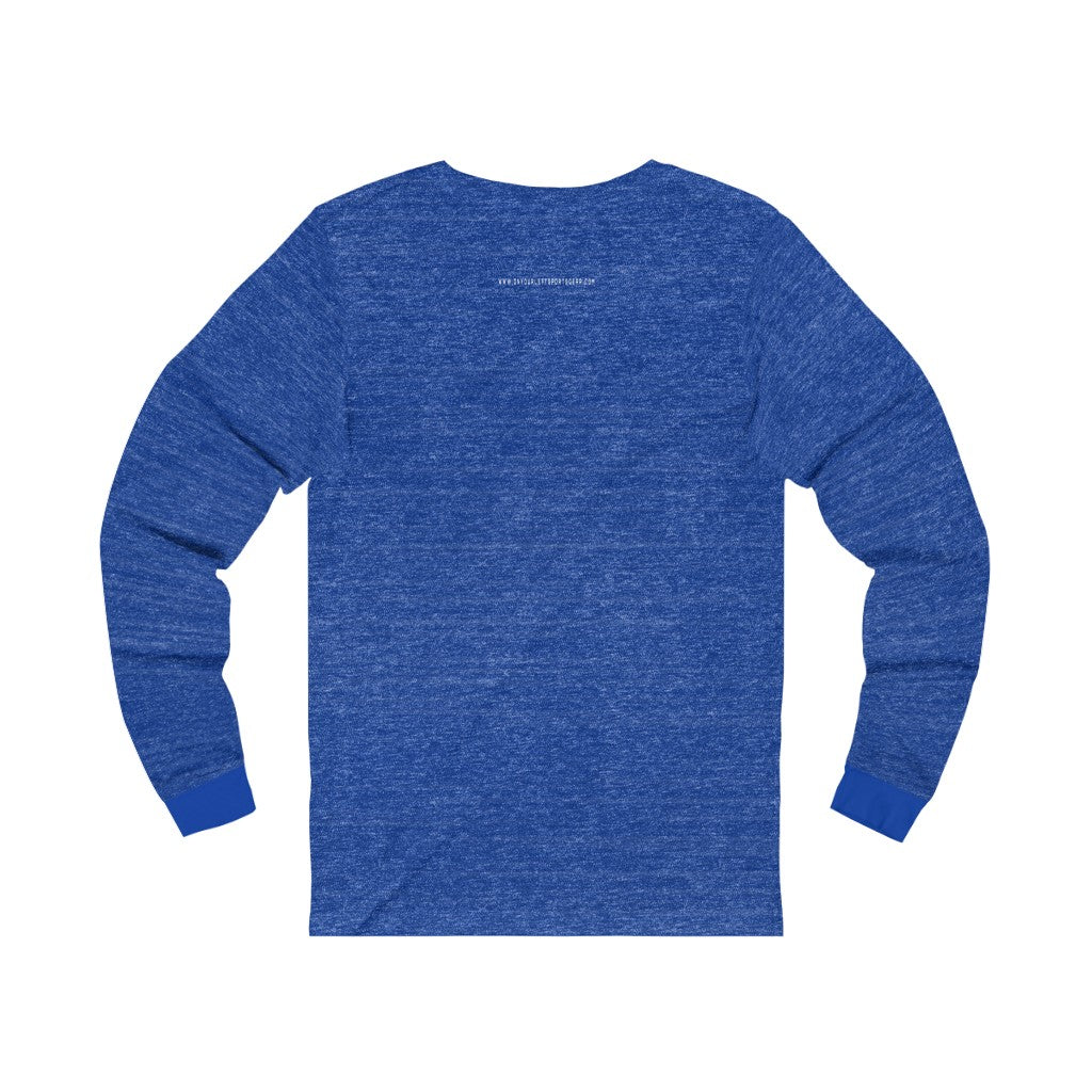 Unisex Jersey Long Sleeve Tee: FASTER THAN EVERYONE ON THE COUCH