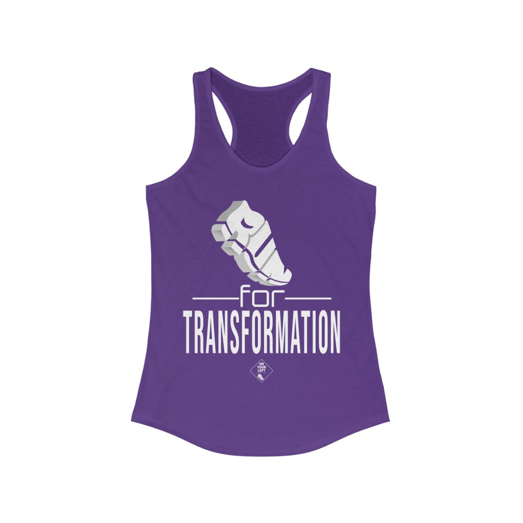 Women's Ideal Racerback Tank:  RUN for Transformation