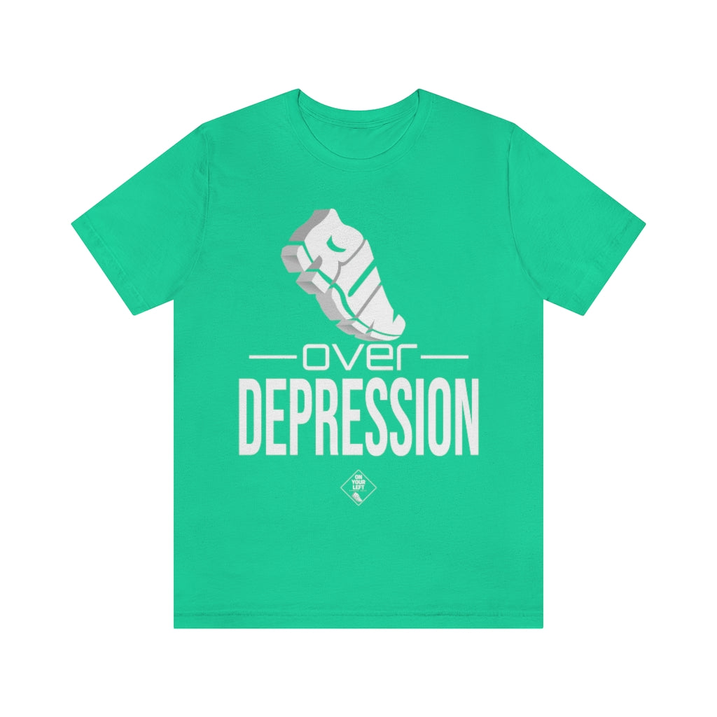 Unisex Jersey Short Sleeve Tee: RUN over Depression