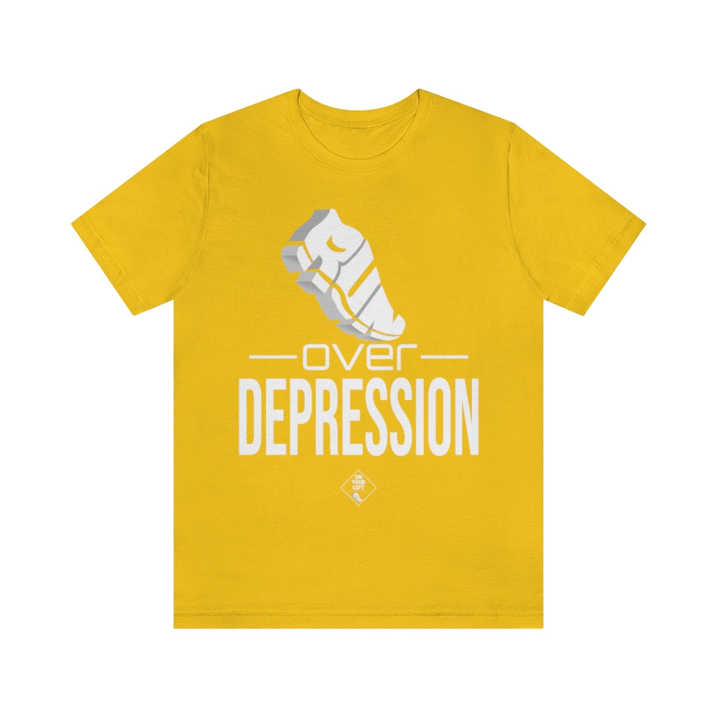 Unisex Jersey Short Sleeve Tee: RUN over Depression