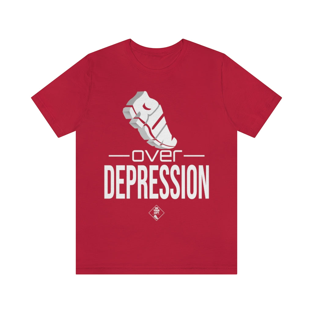 Unisex Jersey Short Sleeve Tee: RUN over Depression