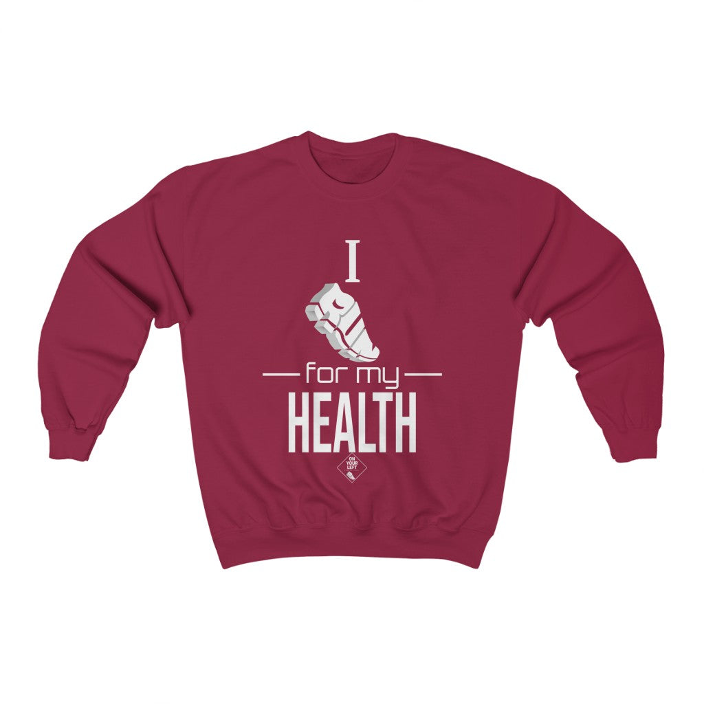 Unisex Heavy Blend™ Crewneck Sweatshirt: I RUN for my Health
