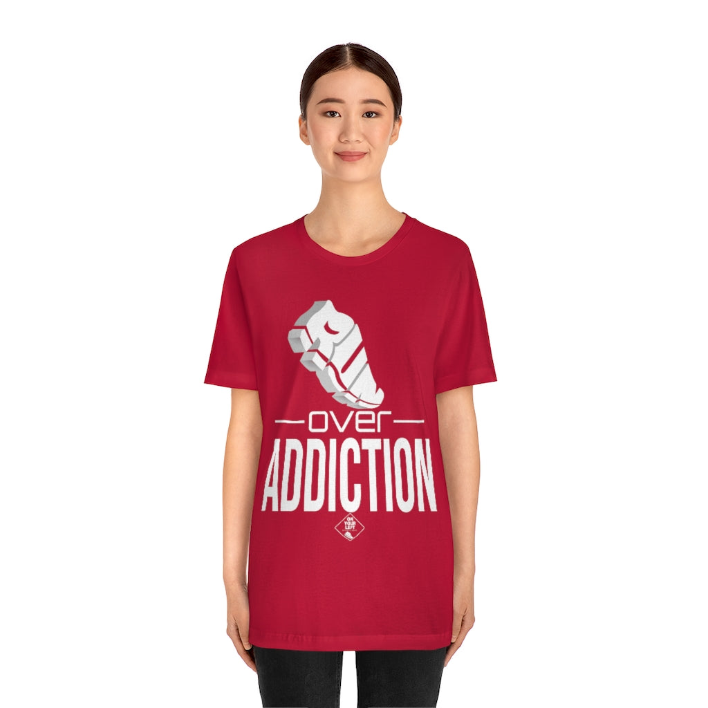 Unisex Jersey Short Sleeve Tee: RUN over Addiction