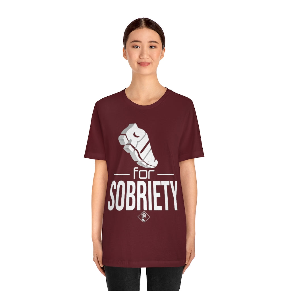 Unisex Jersey Short Sleeve Tee: RUN for Sobriety