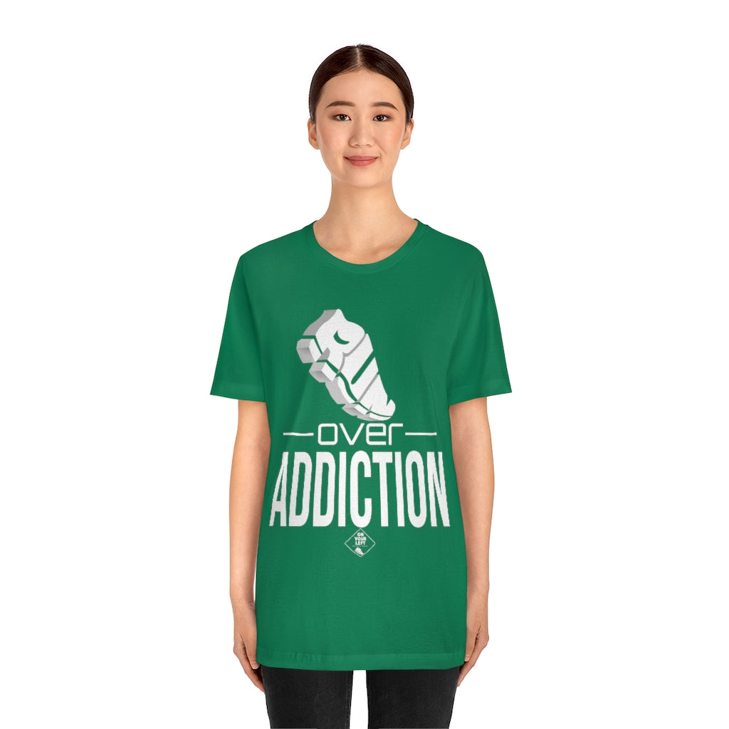 Unisex Jersey Short Sleeve Tee: RUN over Addiction